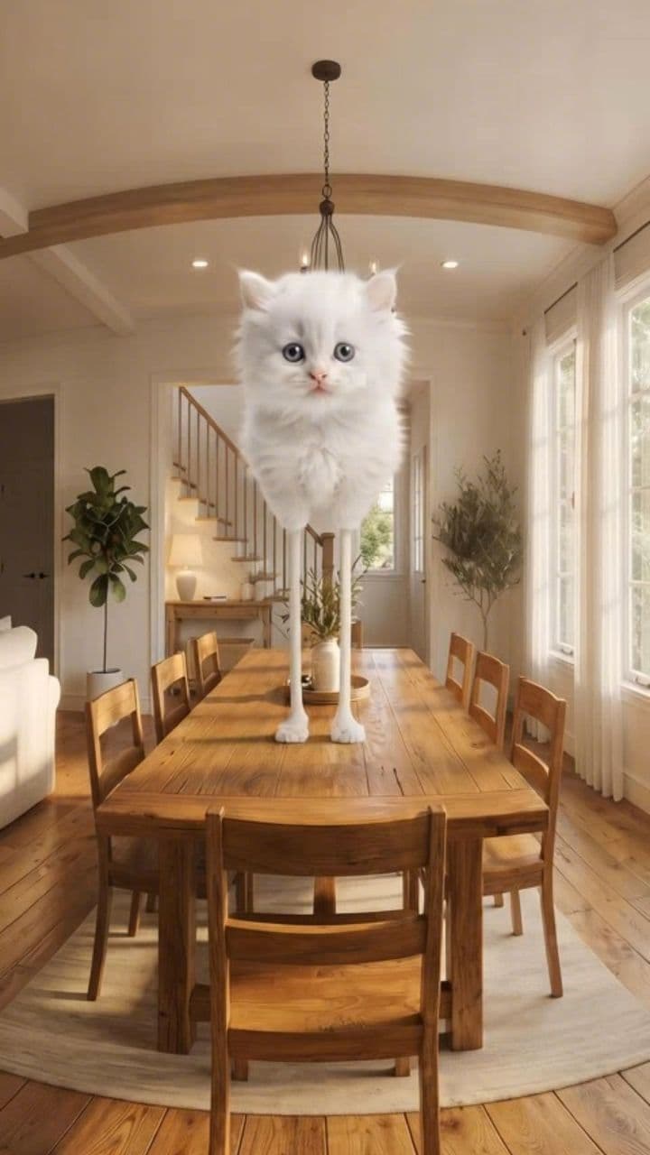 The Samba Kitten with Long Legs