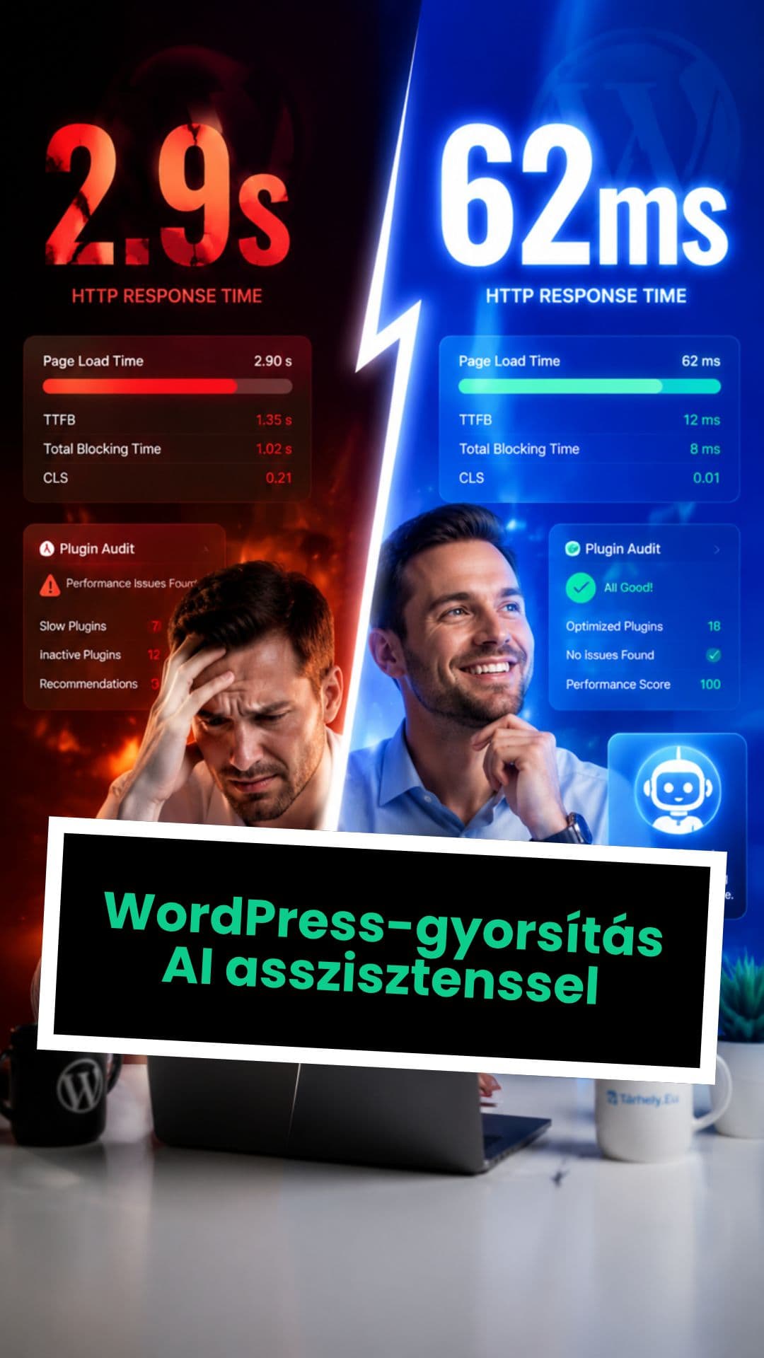 WordPress-gyorsítás AI asszisztenssel