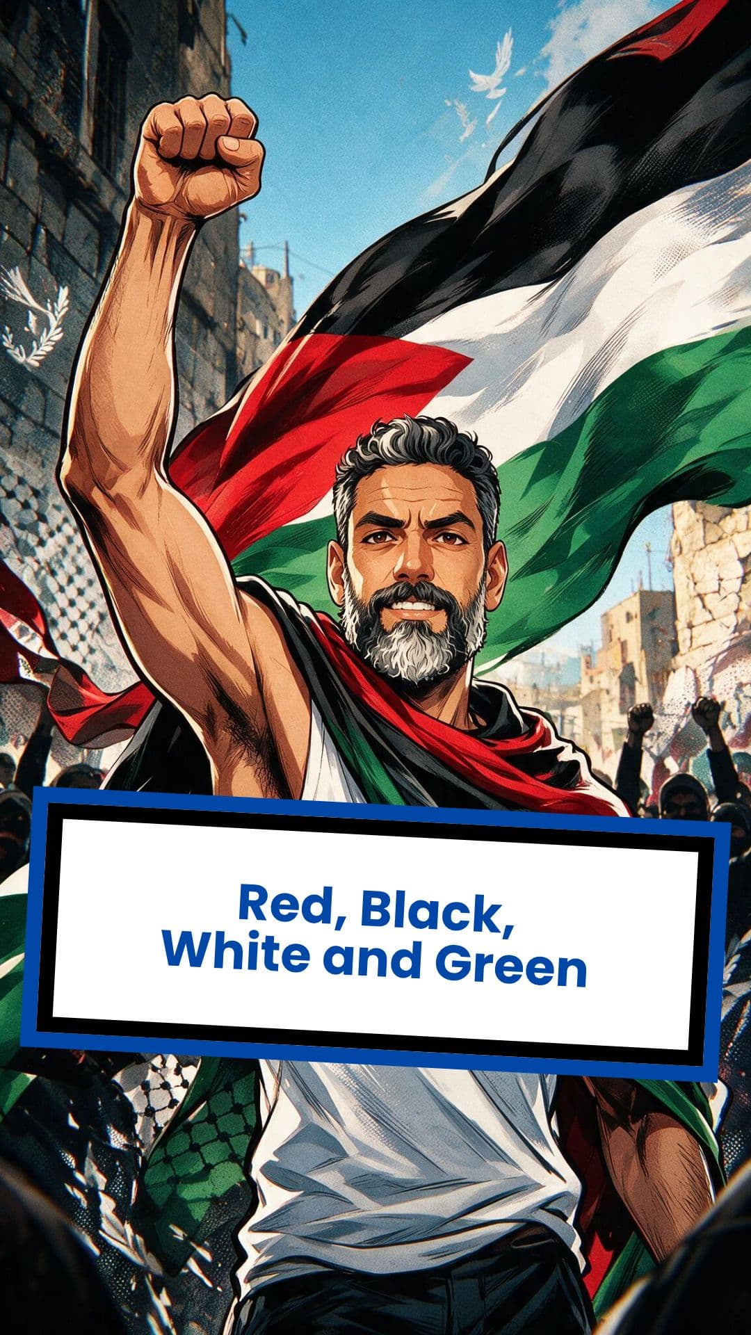 Red, Black, White and Green