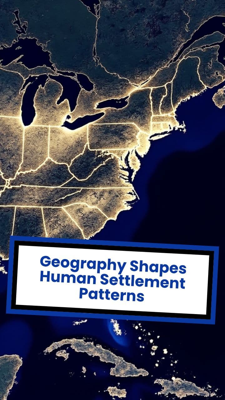 Geography Shapes Human Settlement Patterns