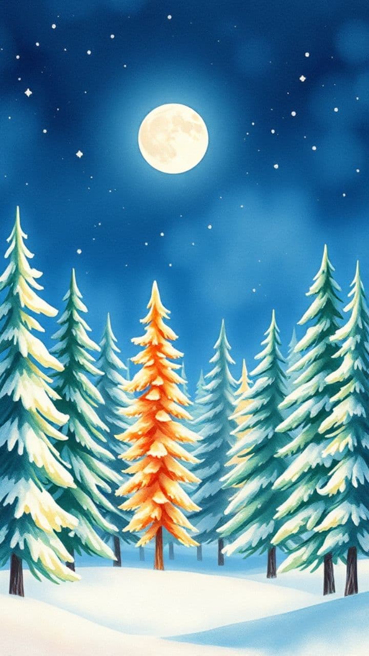 Tiny Reindeer in a Winter Wonderland