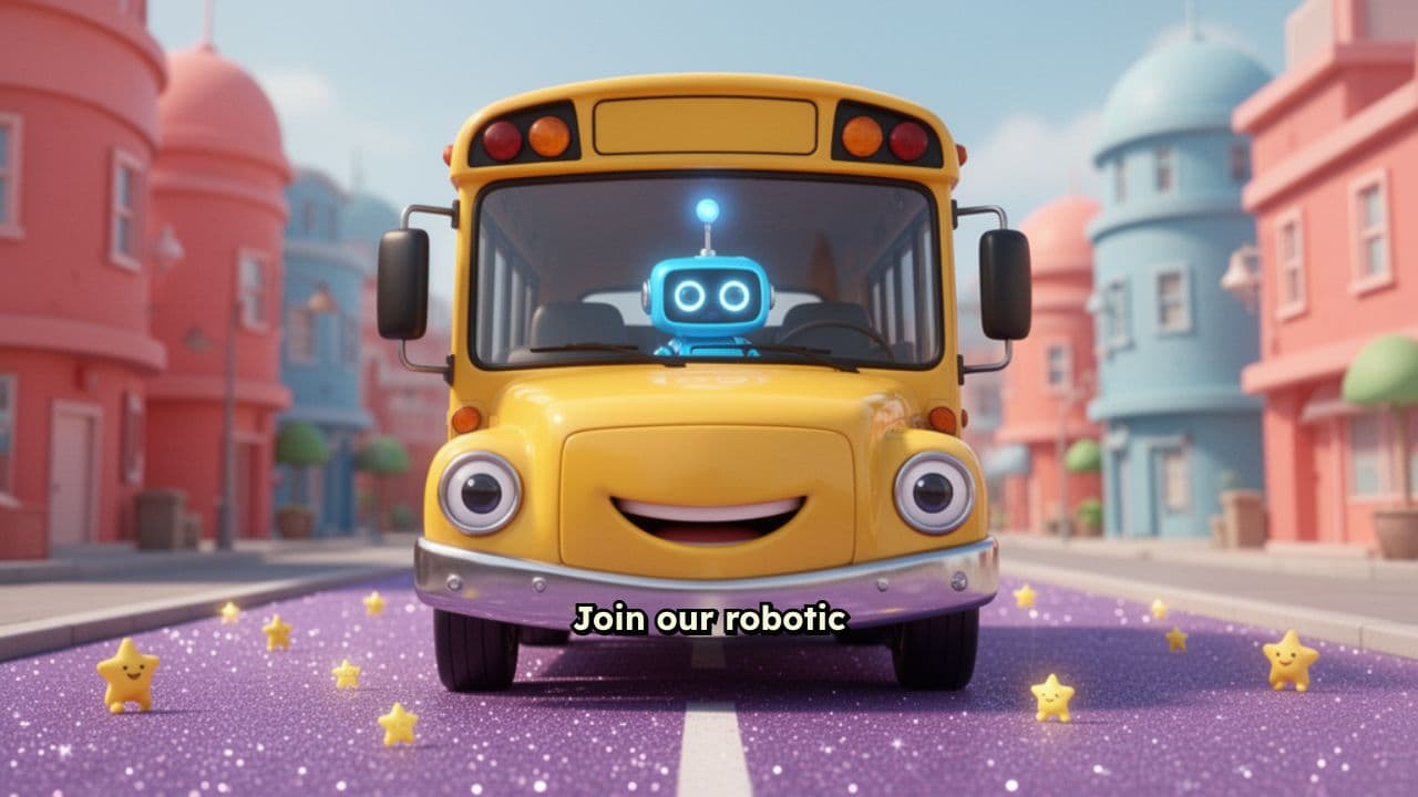 AI Bus Wheels - 3D Fun Rhyme