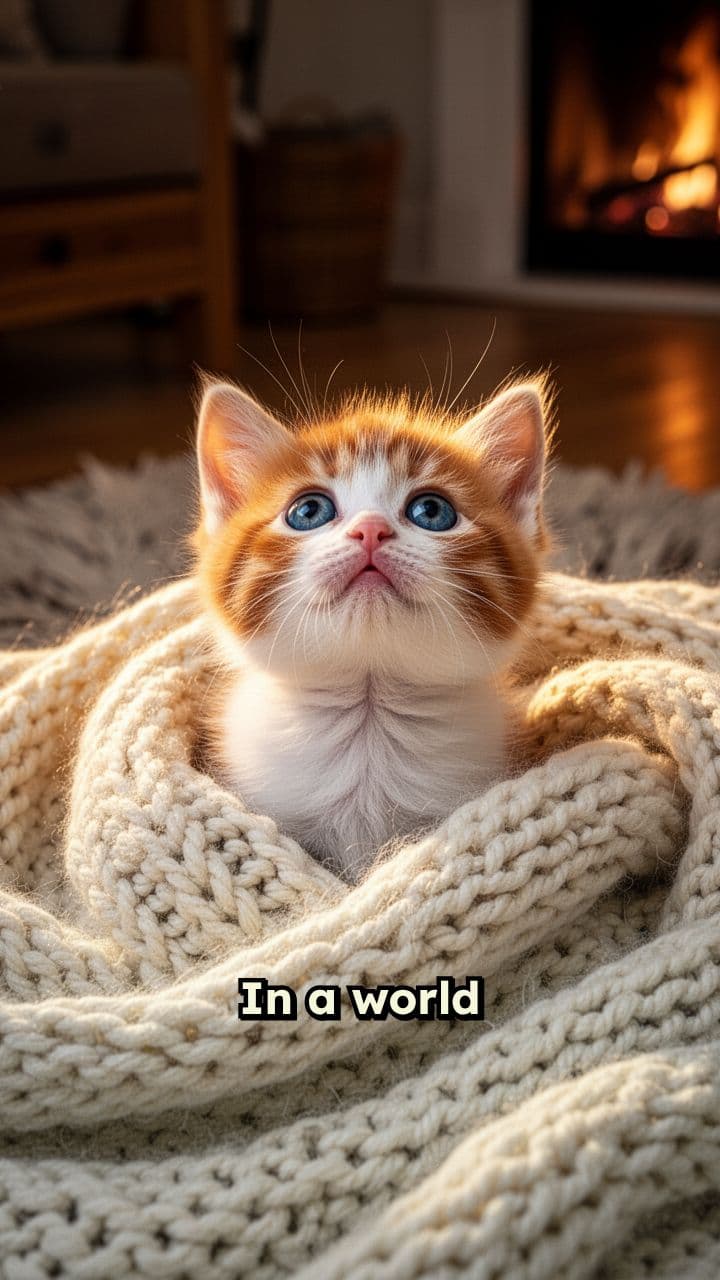 The Cozy Kitten's Nap