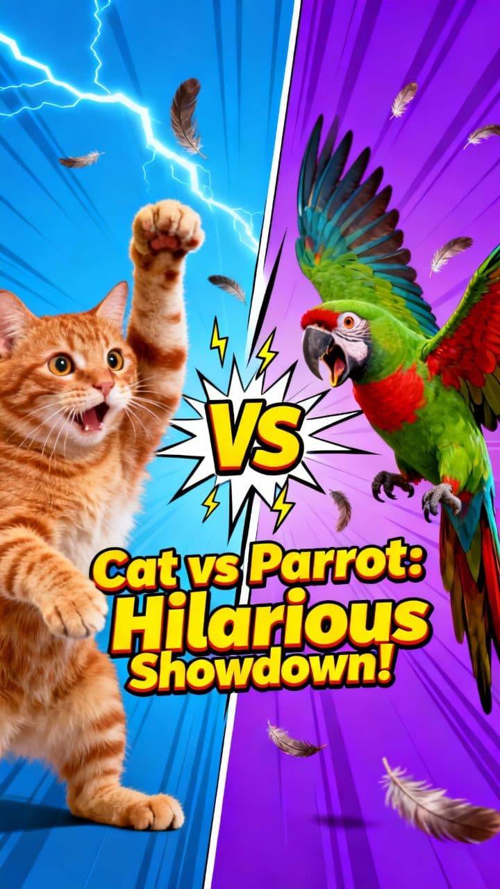 Cat vs Parrot: Hilarious Showdown!