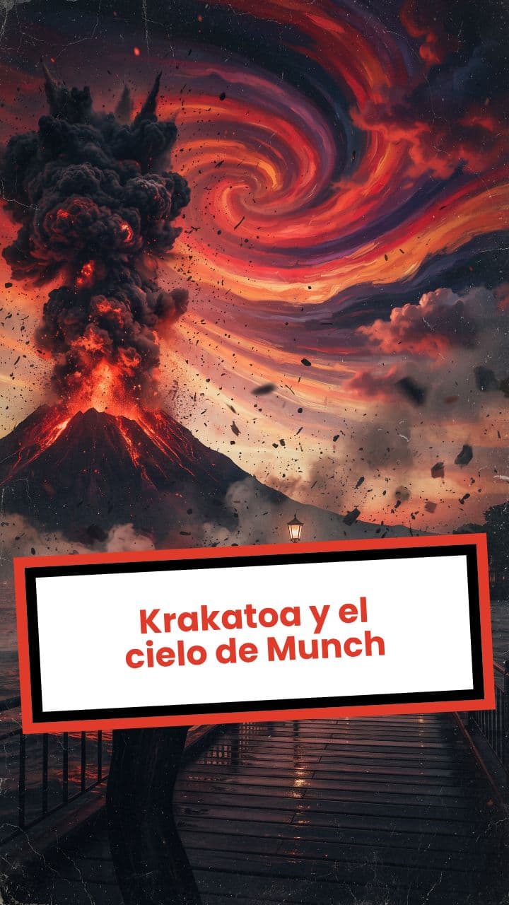 Krakatoa y el cielo de Munch