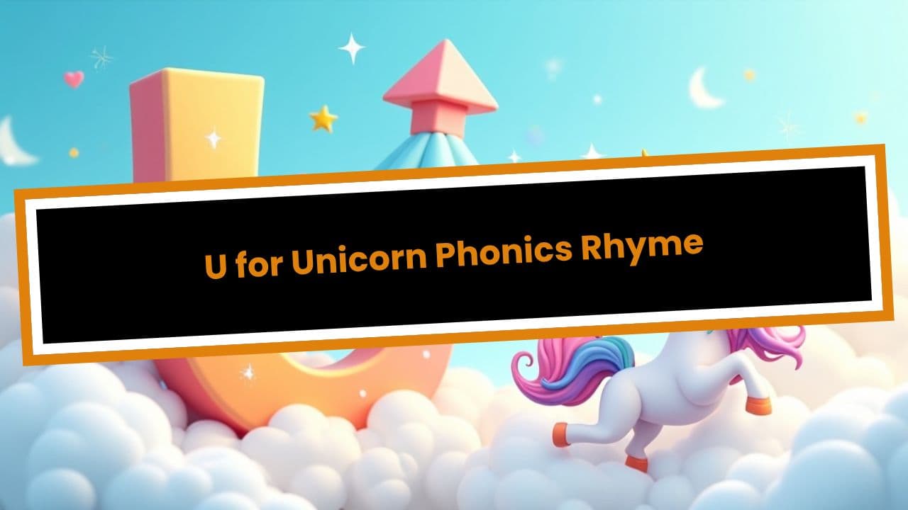 U for Unicorn Phonics Rhyme