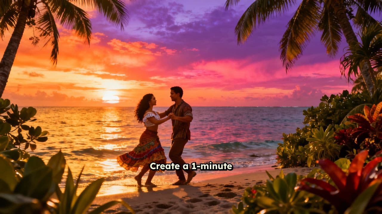 Tropical Love at Sunset