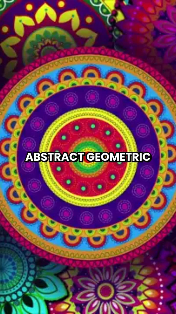 Geometric Arabic Patterns in Gold and Blue