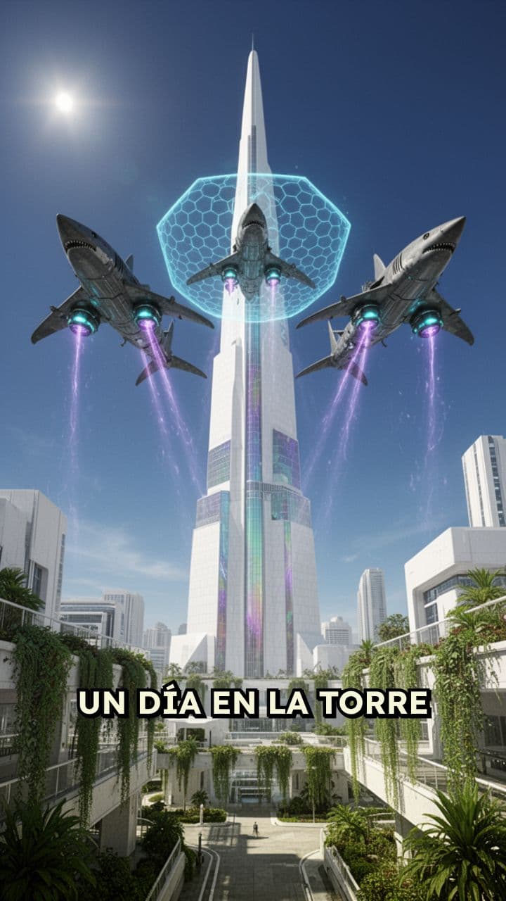 La computadora futurista de la torre