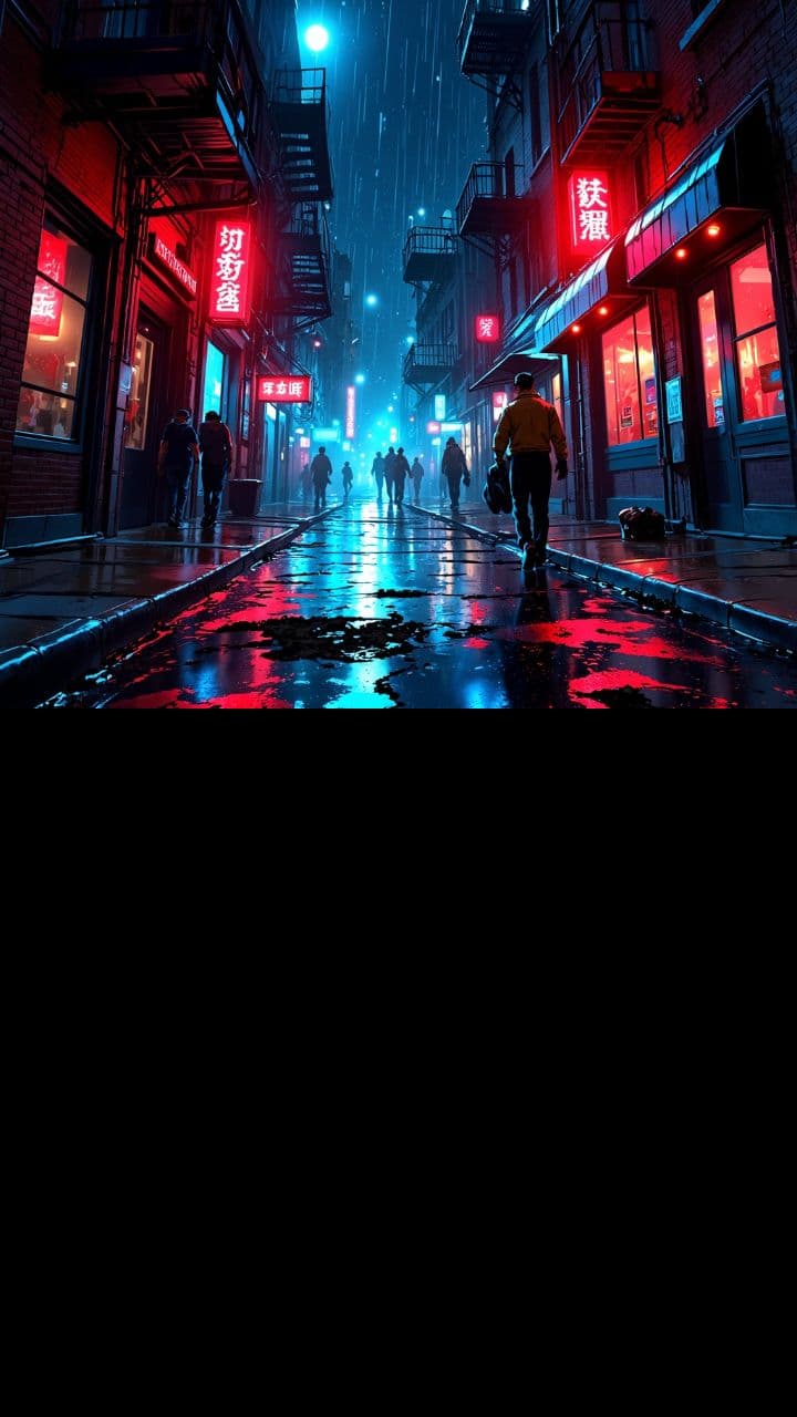 Neon Nightfall: Blade of the Warrior