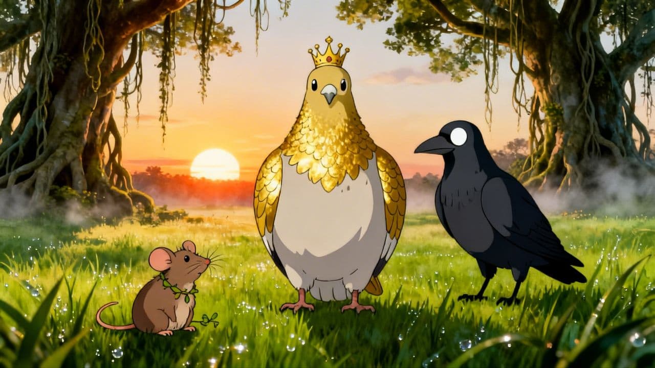 The Crow, Doves, and Wise Rat