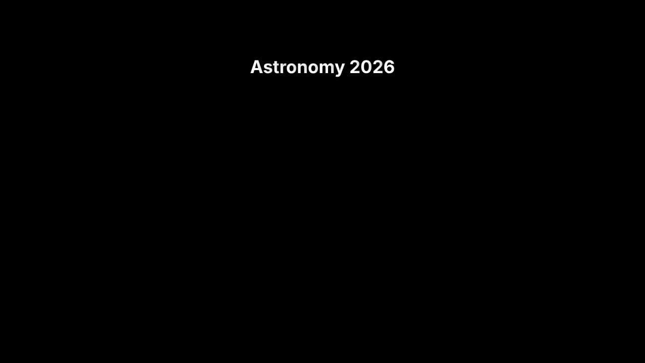 Astronomy 2026
