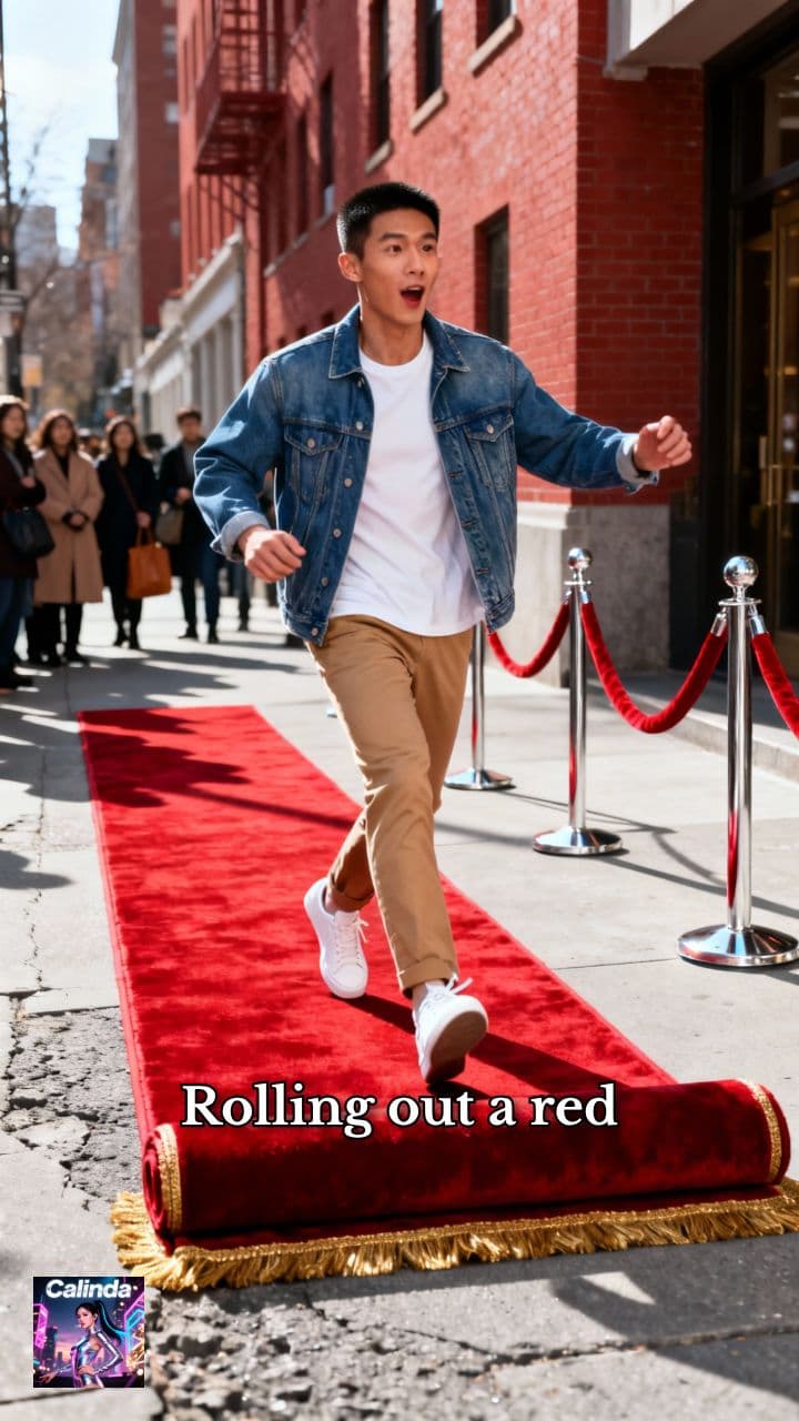 Red Carpet Sidewalk Surprise