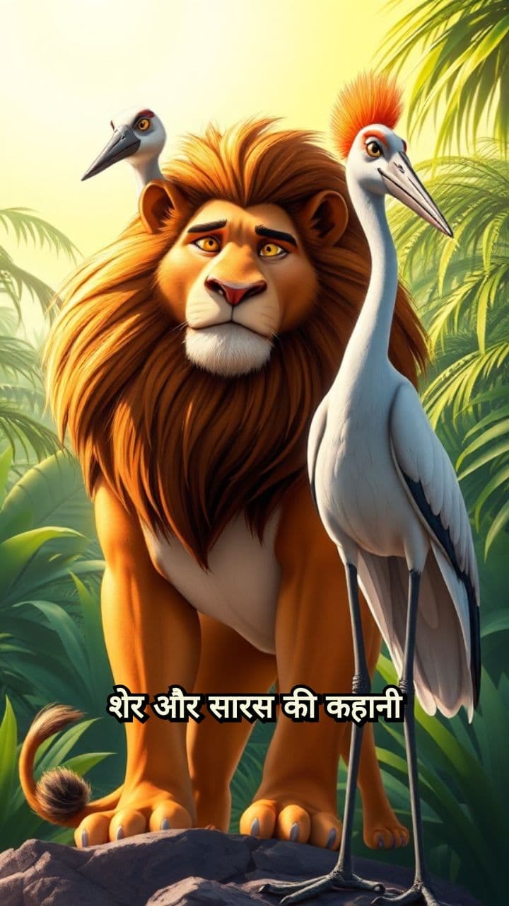 शेर और सारस की सीख