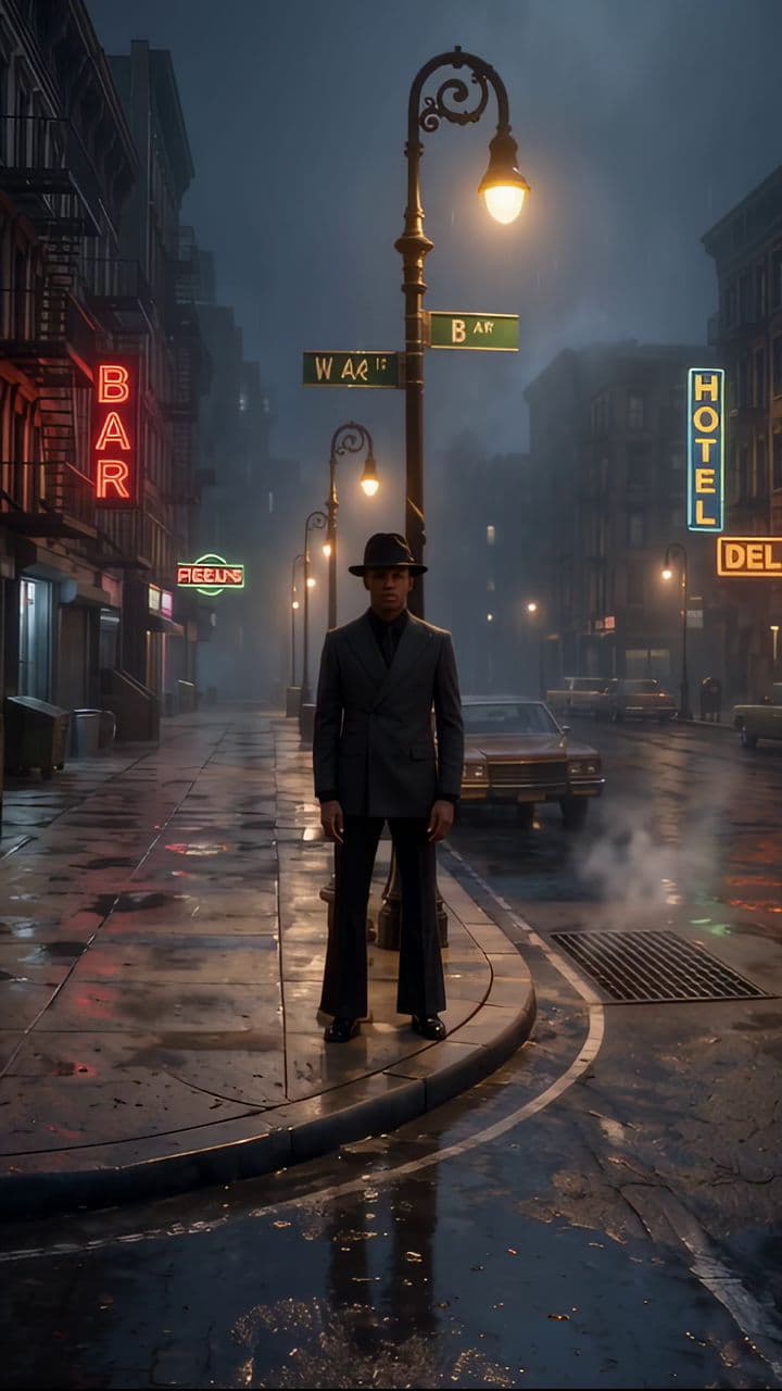 1970s Neo-Noir Street Confrontation