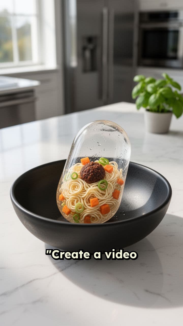Capsule to Cooked Chinese Noodles