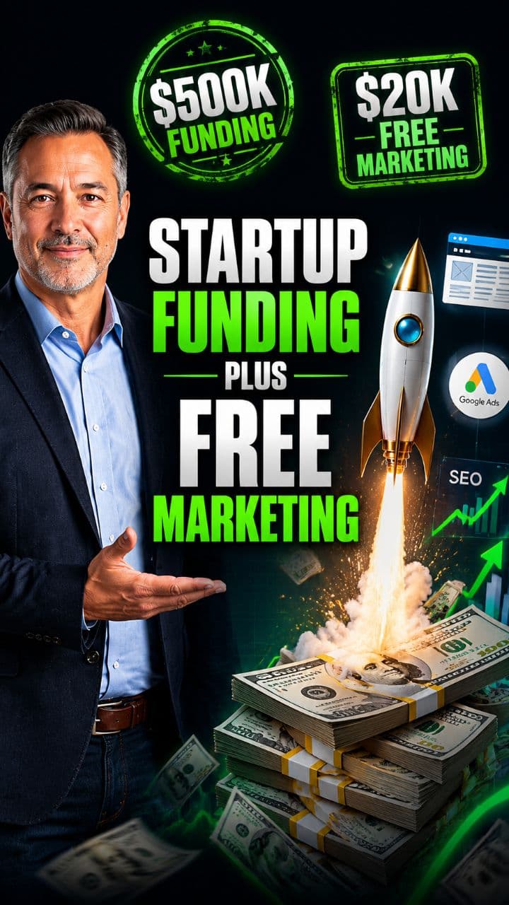 Startup Funding Plus Free Marketing