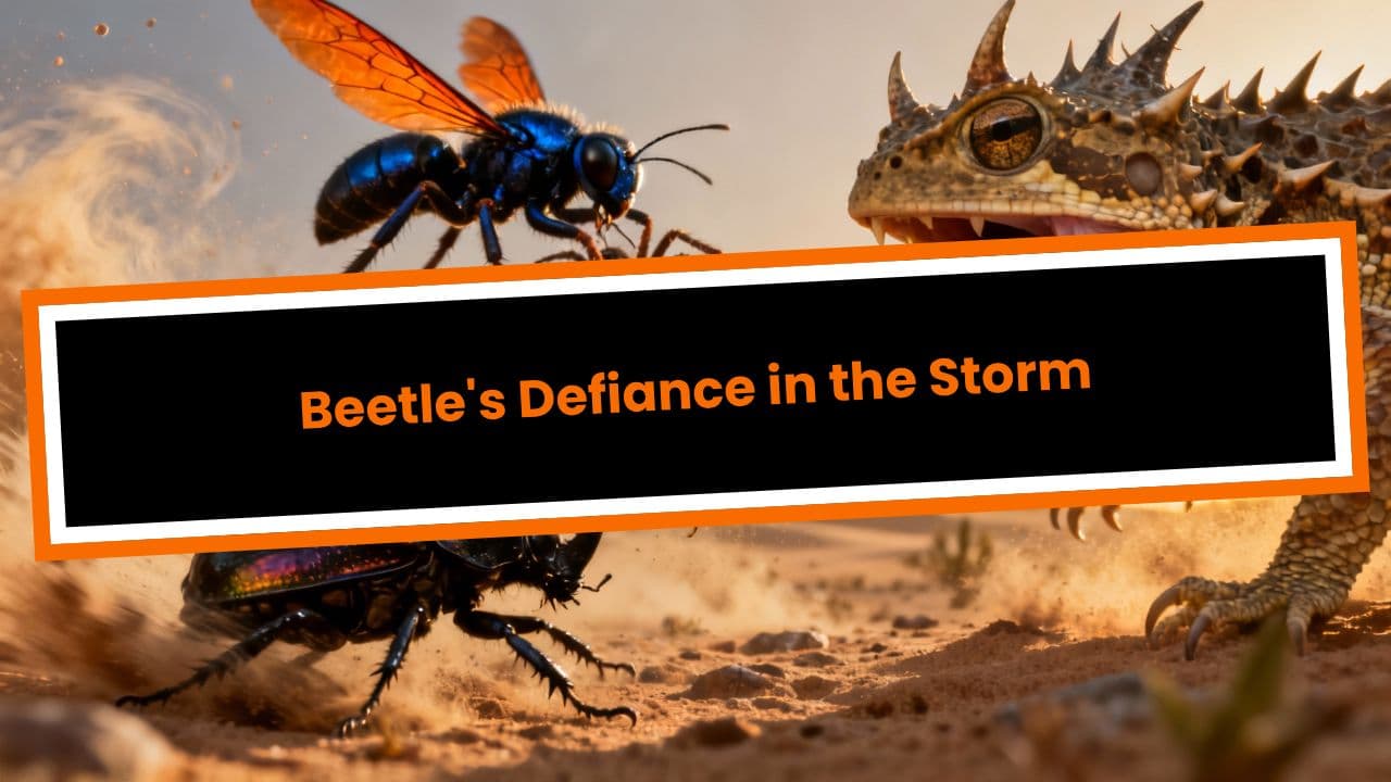 Beetle's Defiance in the Storm