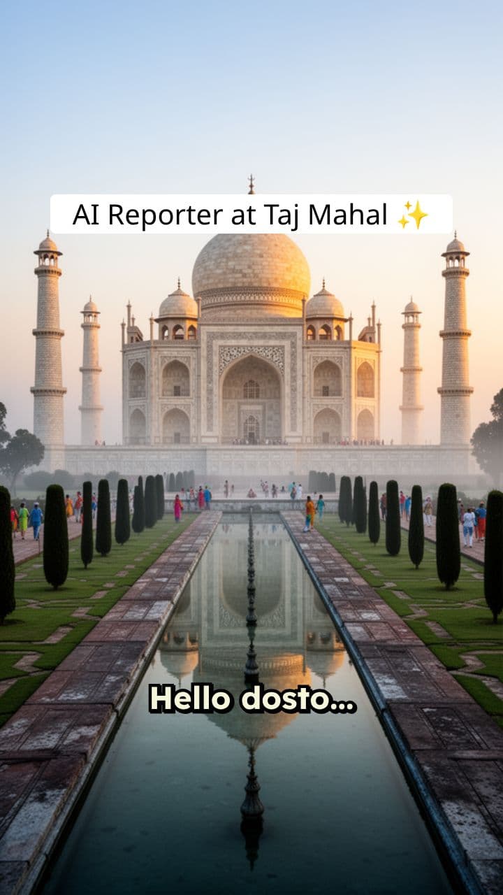 AI Reporter at Taj Mahal