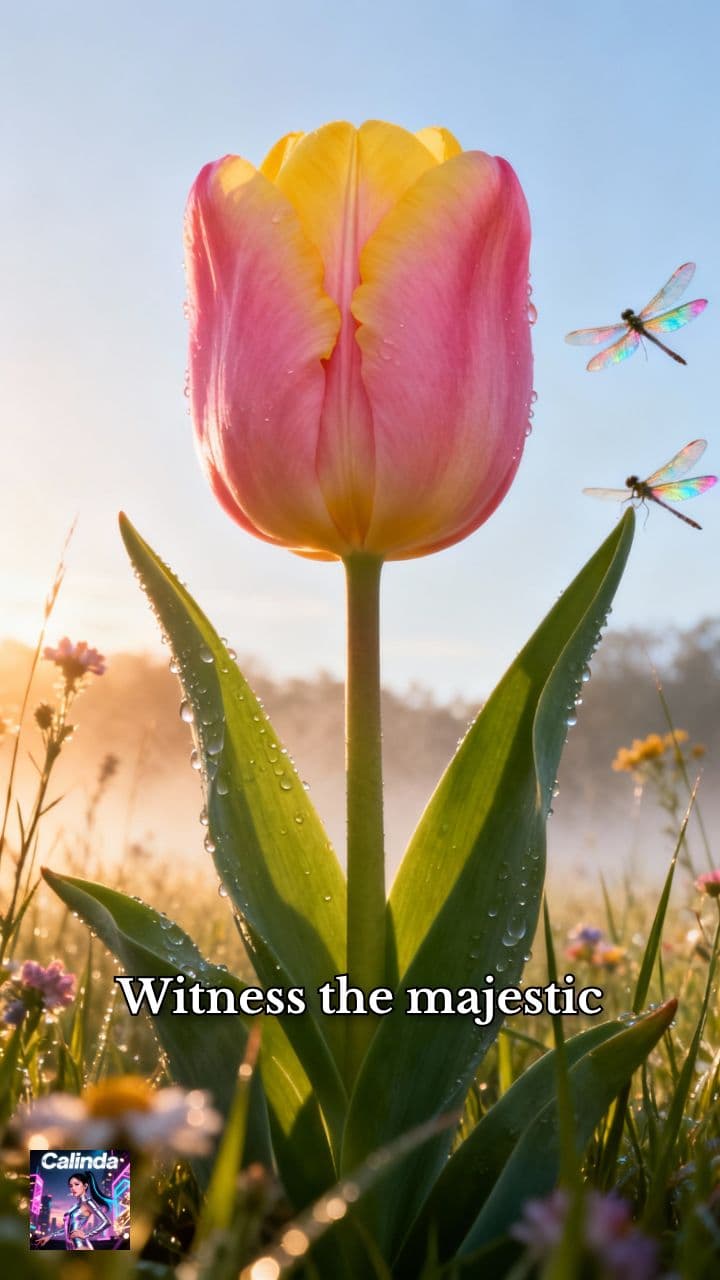 Adorable Cats in a Giant Tulip