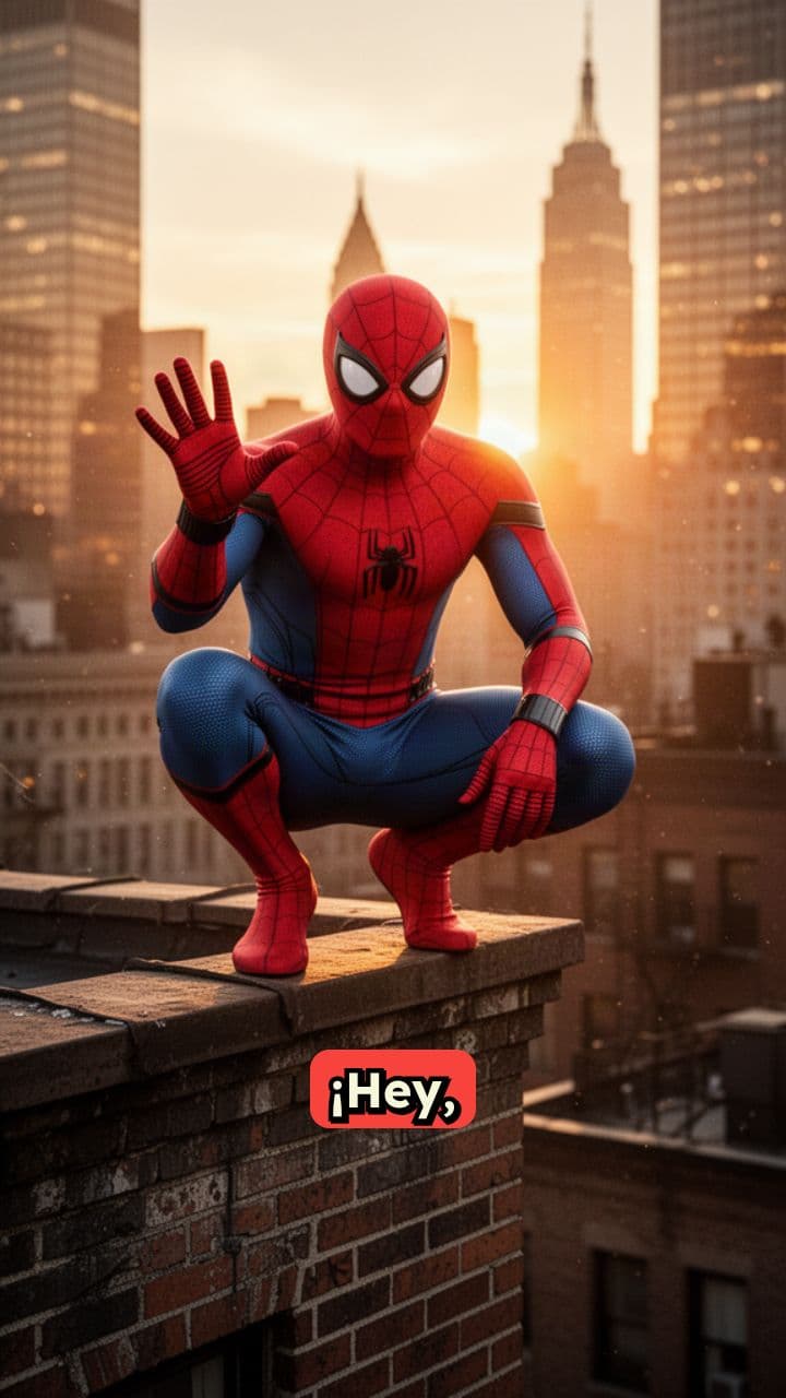 Felicitación de Spiderman para Víctor