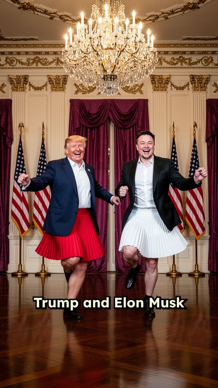 Trump and Musk Deny Skirt Dance