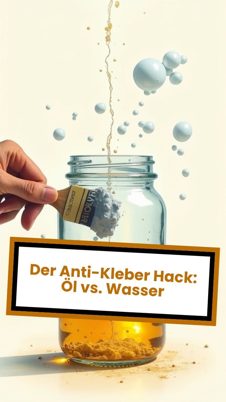 Der Anti-Kleber Hack: Öl vs. Wasser