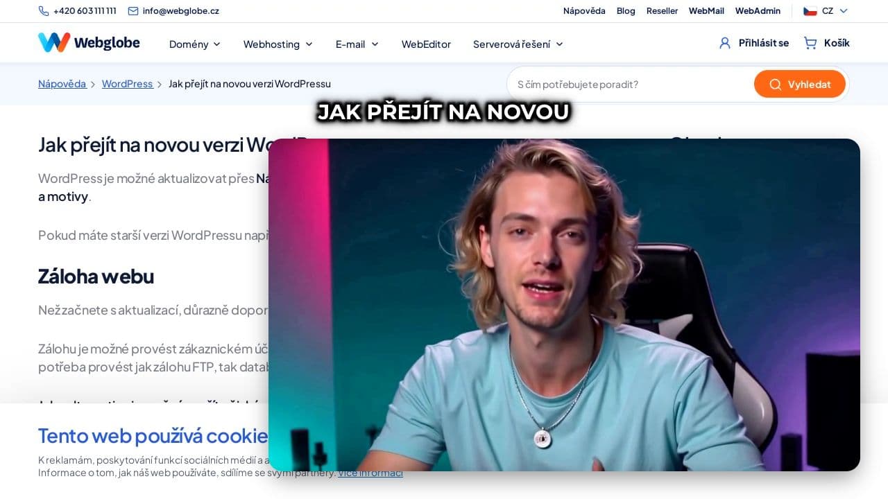 Přechod na novou verzi WordPressu