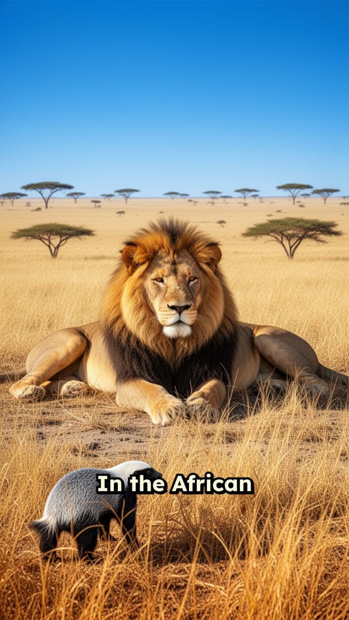 The Fearless Honey Badger vs The Lion