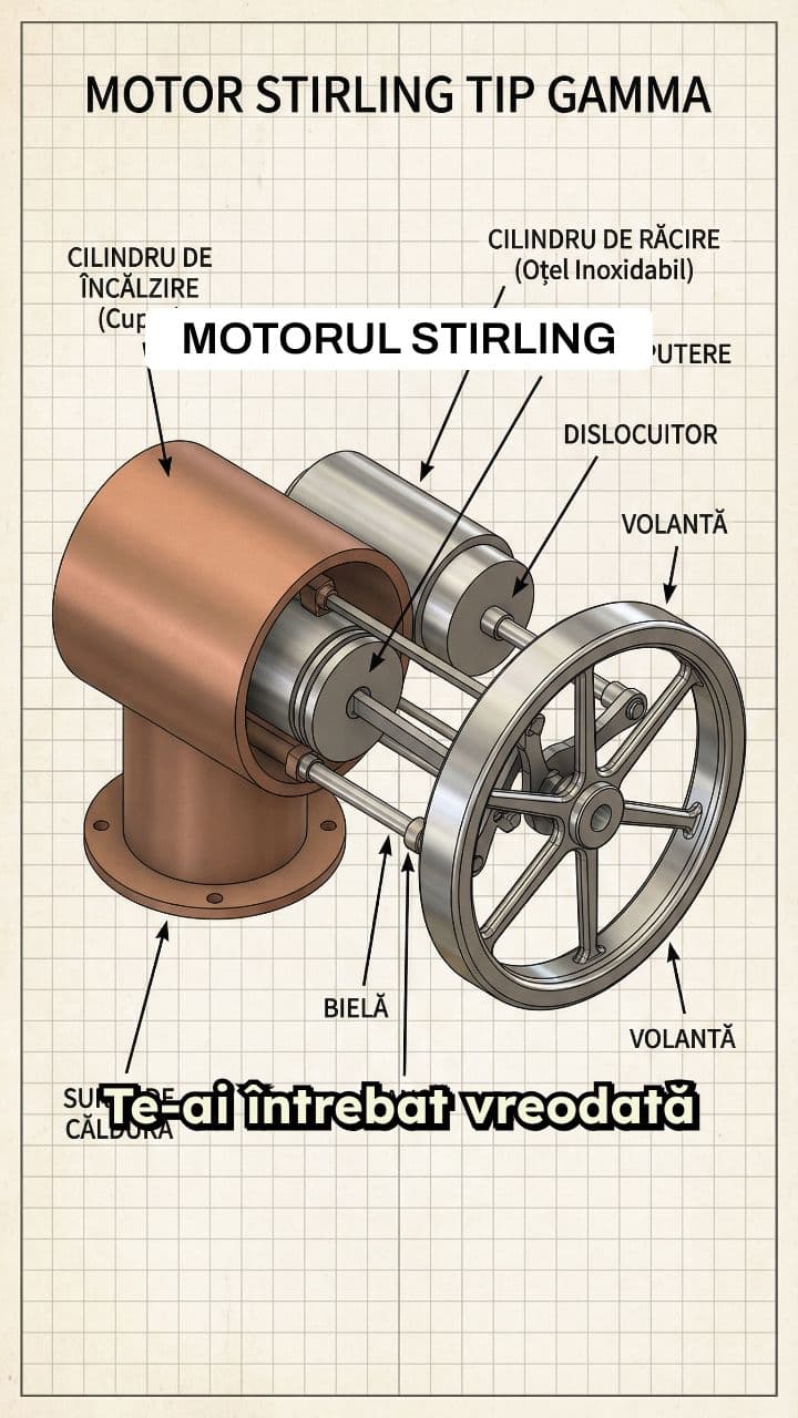 Cum funcționează un motor Stirling