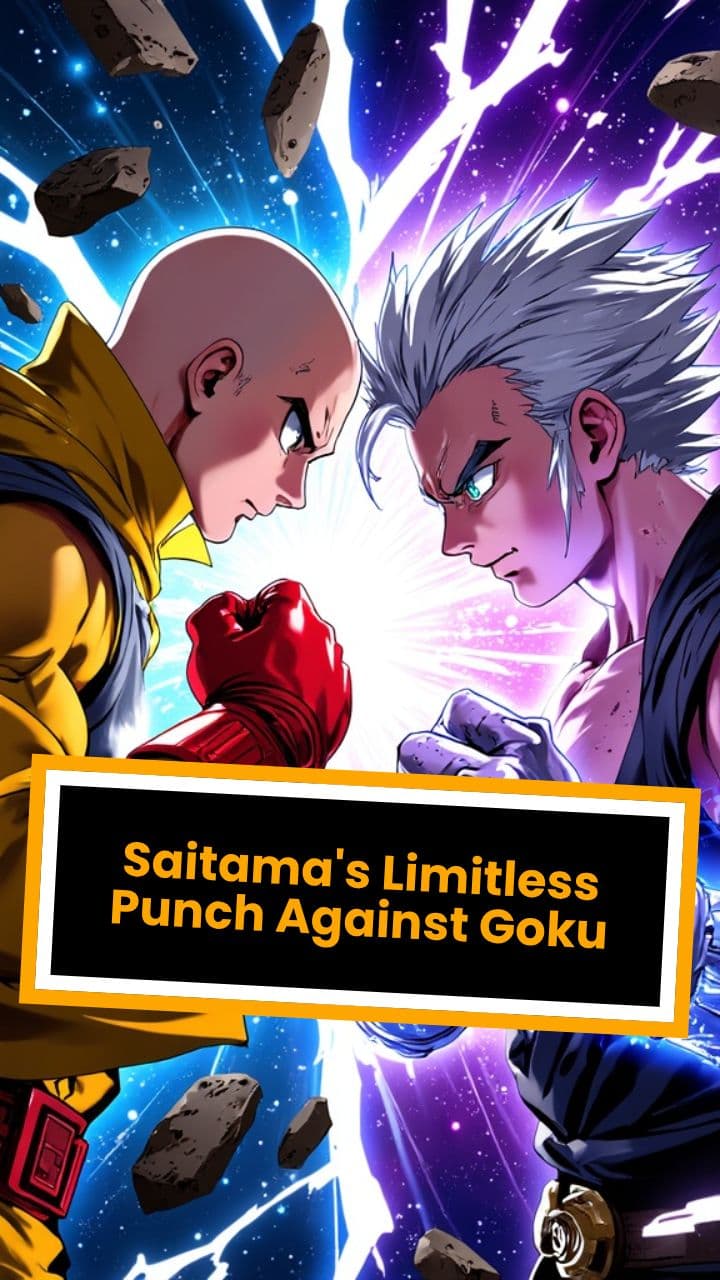 Saitama's Limitless Punch Against Goku