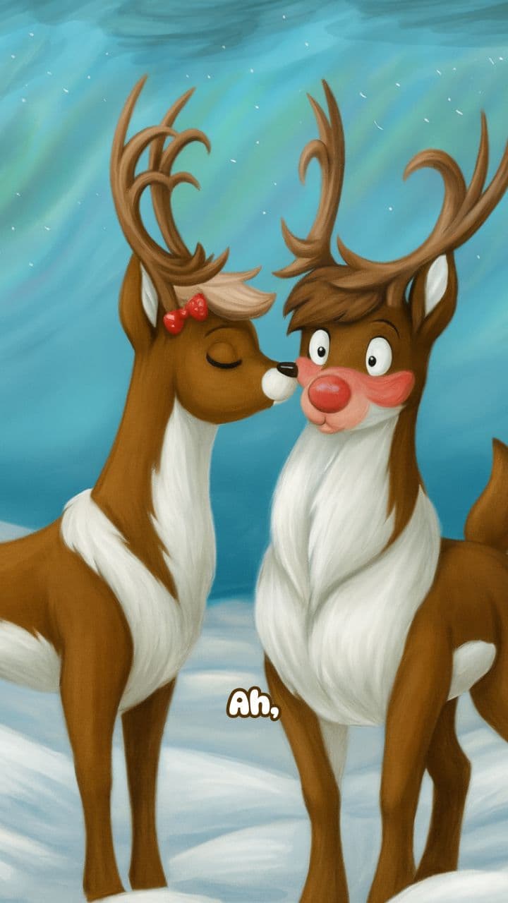 Rudolph's Blushing Moment