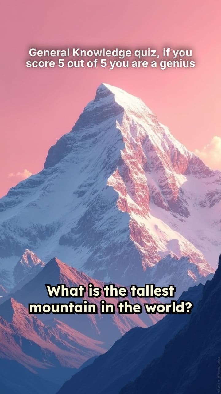 General Knowledge quiz, if you score 5 out of 5 you are a genius (duplicated)