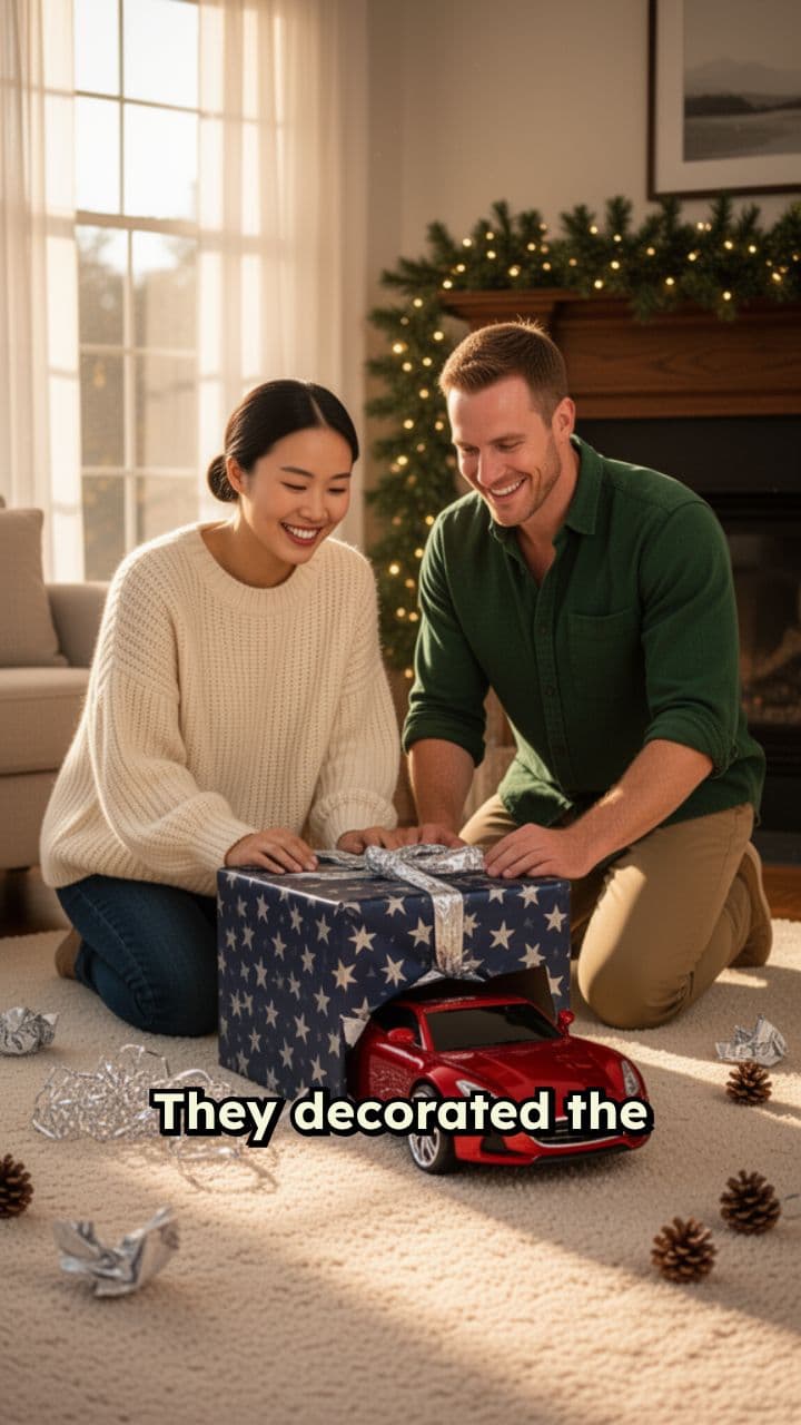 Garland Decor and Toy Sports Car