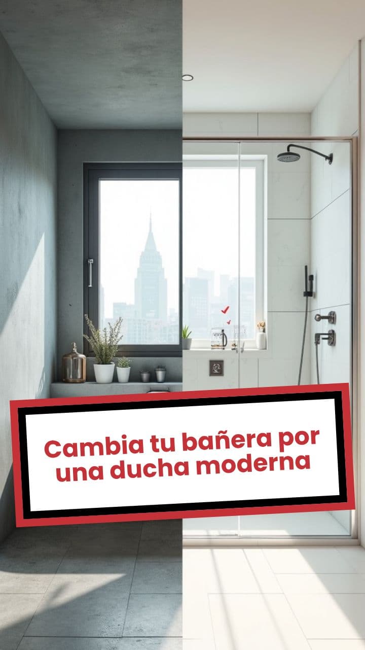 Cambia tu bañera por una ducha moderna