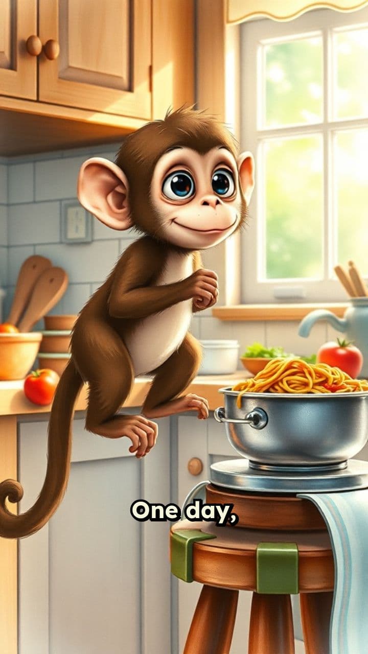 Monkey's Messy Spaghetti Adventure
