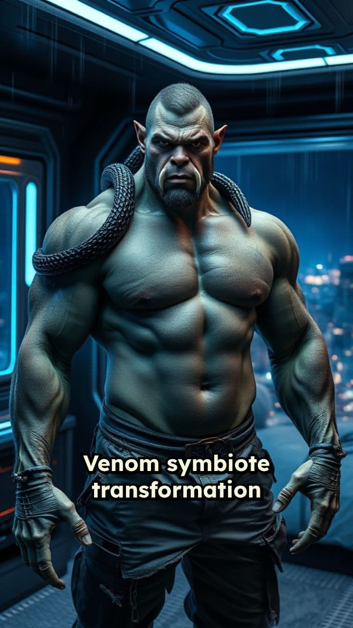 Venom Symbiote Night Transformation