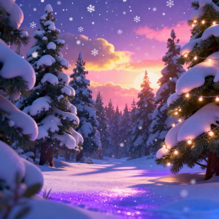 Winter Forest at Dusk