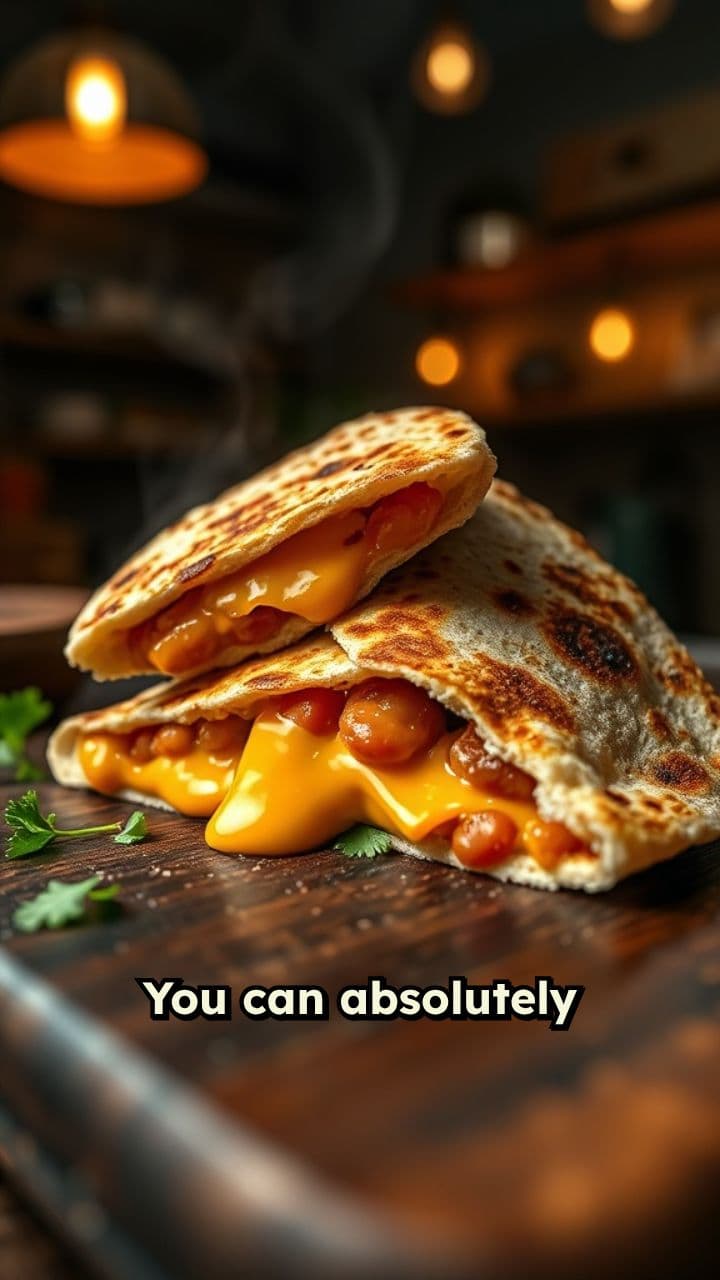 Baked Bean Quesadilla Trick