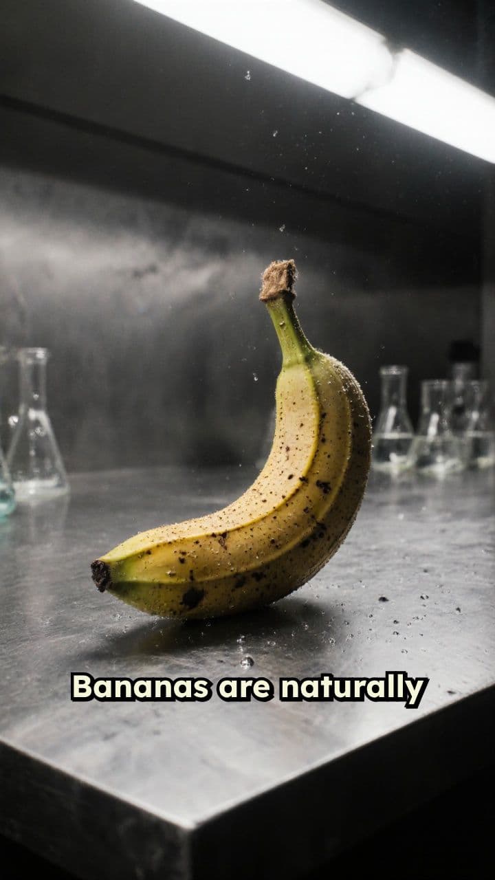Why Bananas Are Radioactive #didyouknow #sciencefacts #foodfacts #mindblowingfacts #factsdaily #learnontiktok #biologyfacts #weirdscience #everydayfacts