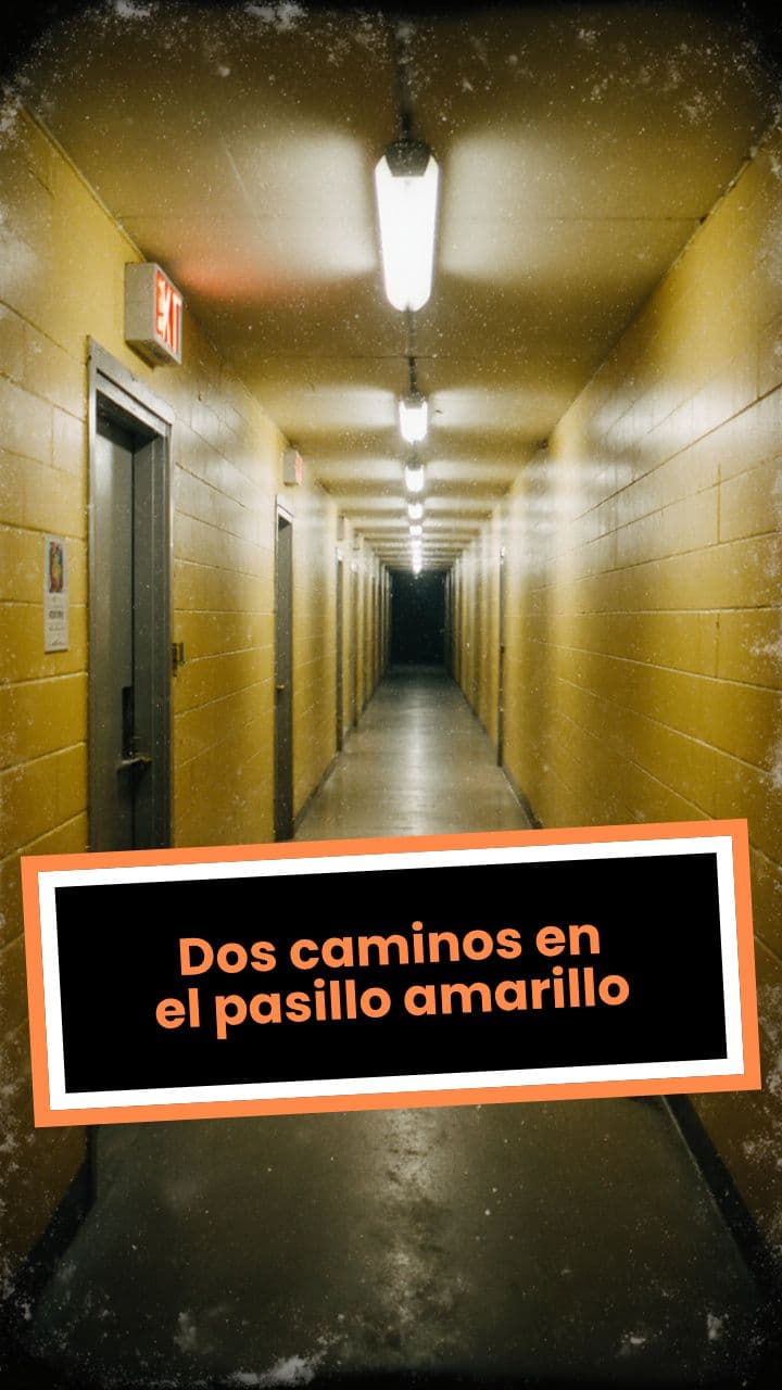 Dos caminos en el pasillo amarillo
