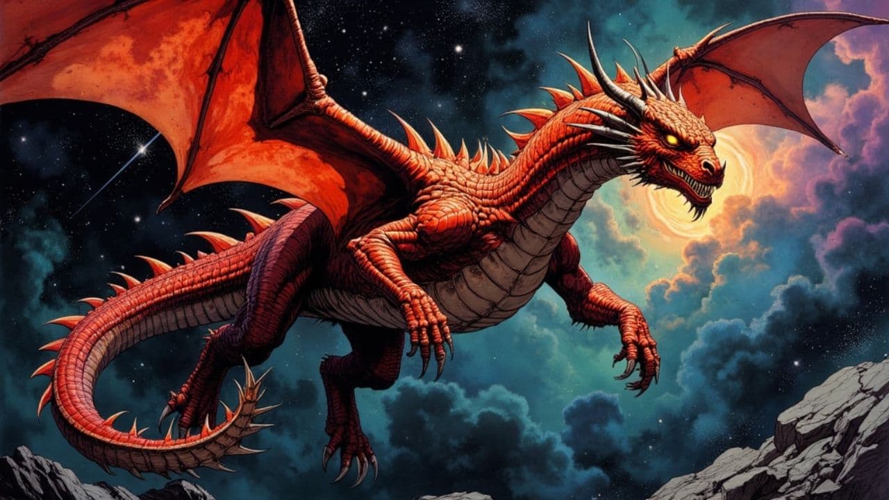 Cosmic Battle of the Red Dragon