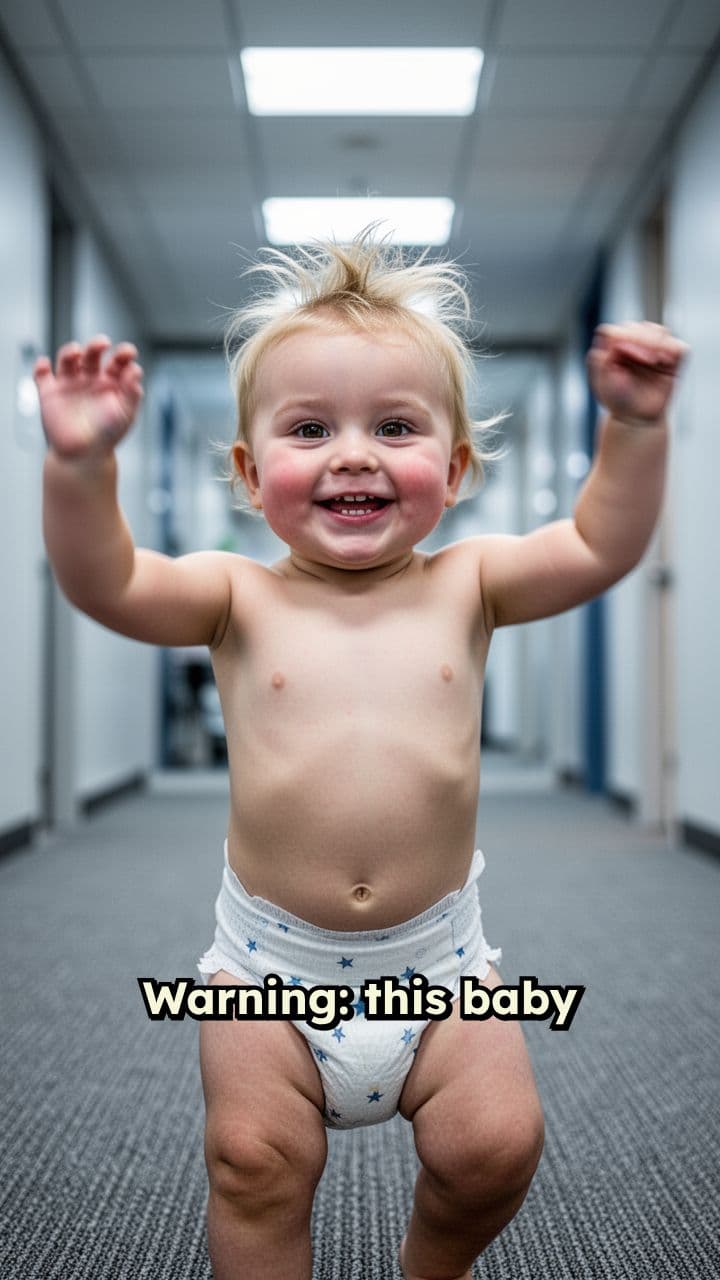 Baby Dances Outside Tax Office
