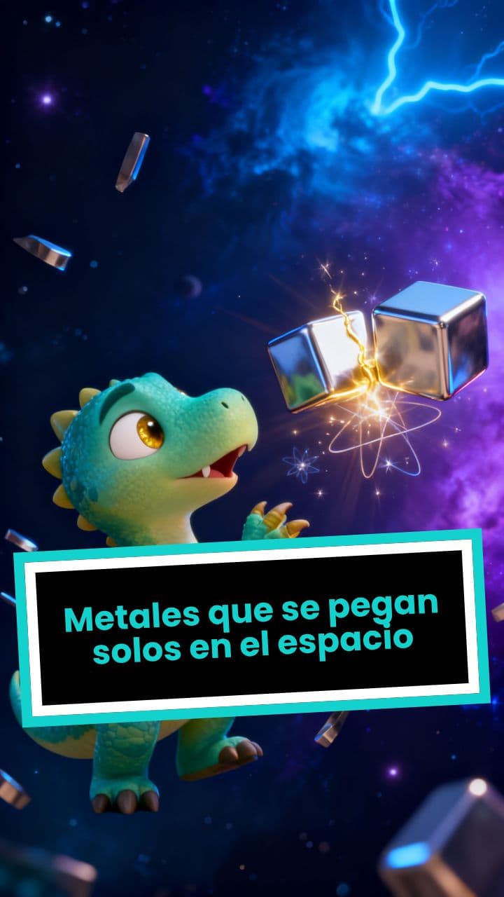 Metales que se pegan solos en el espacio