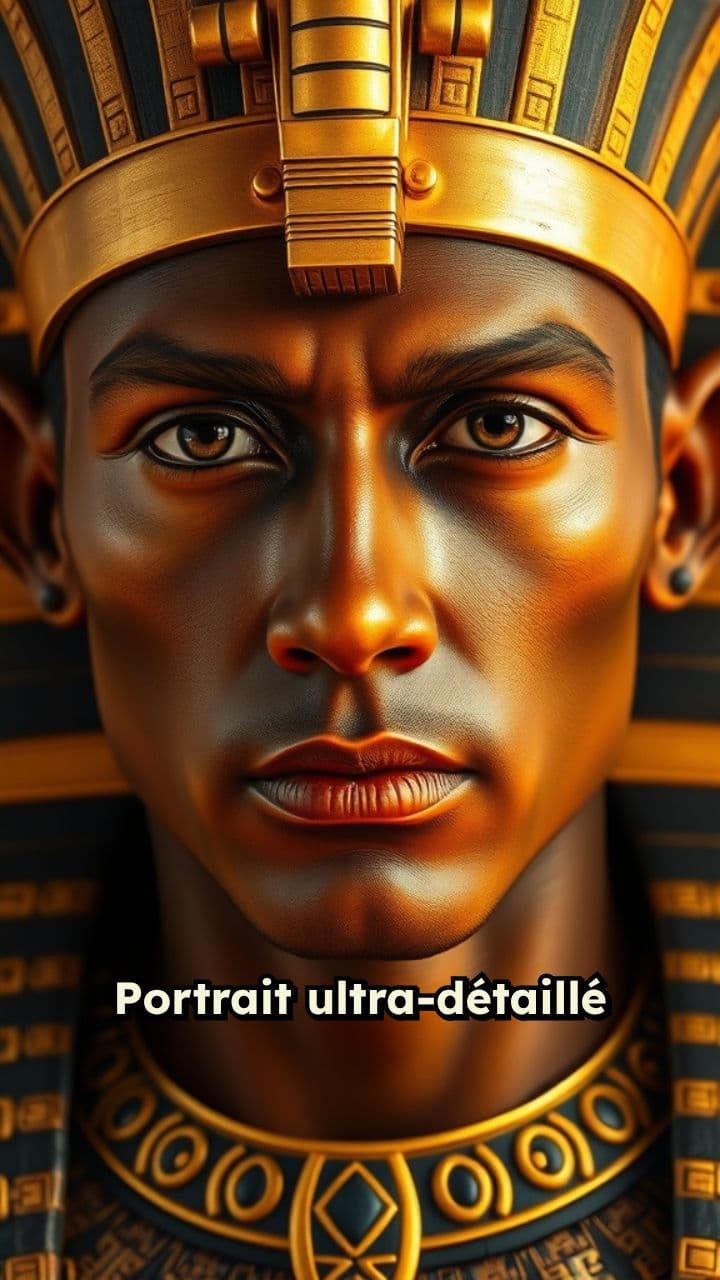 Portrait d'un pharaon majestueux