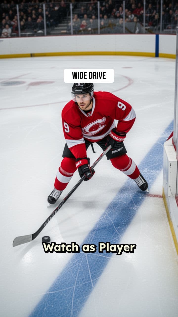 Hockey Drill: Wide Drive to Net