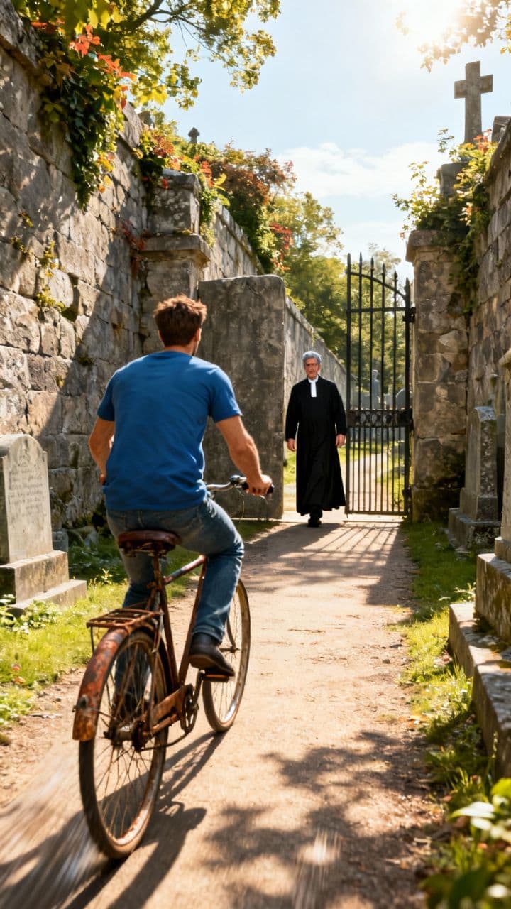 Cemetery Bike Prank