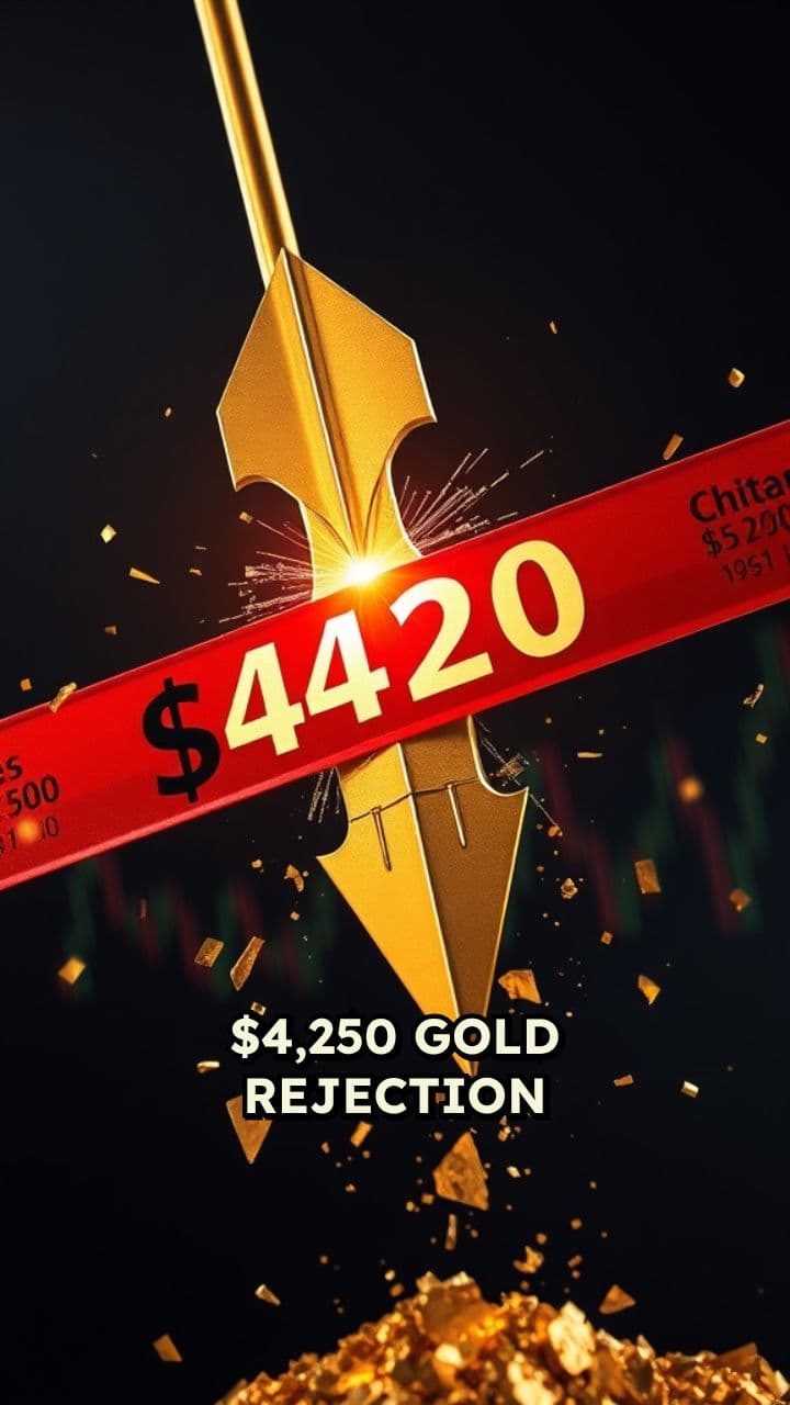 Gold Price Rejection at $4,250 Confirmed