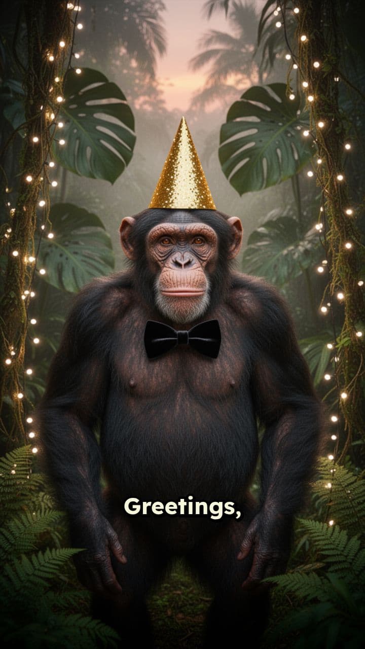 A Monkey's Classy New Year Message