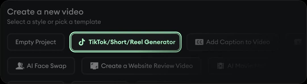 Various video styles and templates